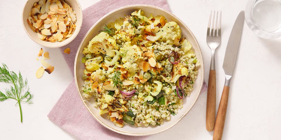 2024 39 VEGAN bloemkool kerrie veganyoghurt bulgur courgette nigella amandel 0187