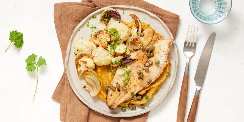 2024 48 SNELLE zeebaars dorade pompoen aardpeer bonenpuree harissa 16802