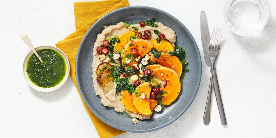2024 48 VEGAN flespompoen aardpeer witte bonen groene olie hazelnoten
