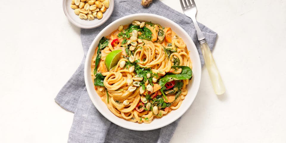 2025 21 WB VEGA VEGAN SNELLE VEGASNEL Udon noedels spinazie wortel pindakaas limoen kokosmelk koriander 20701
