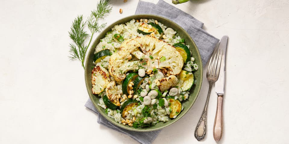 2025 27 WB VEGA risotto bloemkool tuinbonen zaatar geitenkaas 21524