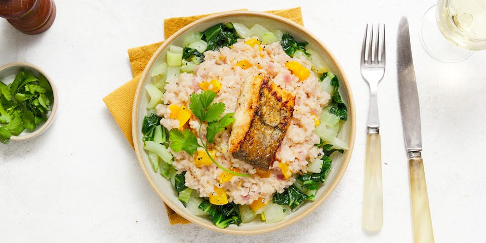 Aziatische risotto met schelvisfilet | Maaltijdbox recepten