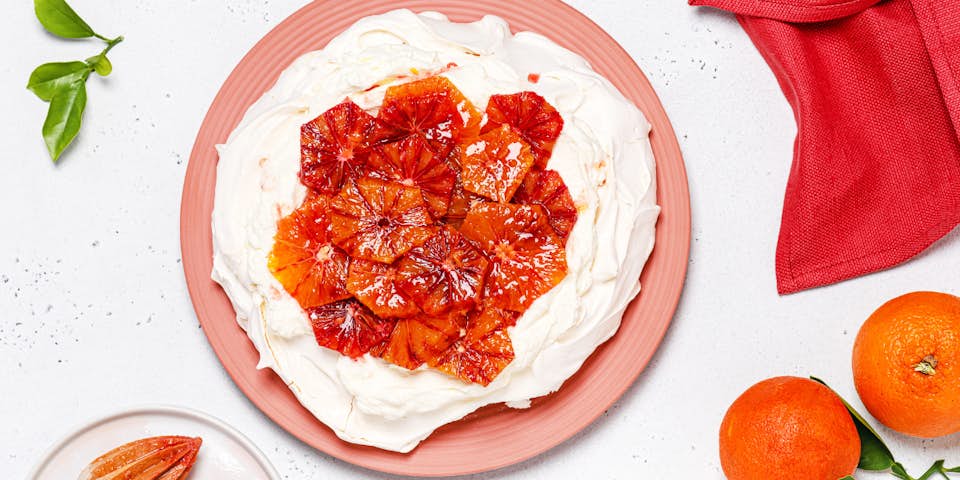 Pavlova met bloedsinaasappel | Maaltijdbox recepten