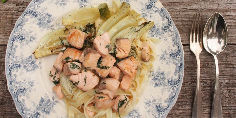 1502 Pasta Met Zalm Dille En Gegrilde Venkel