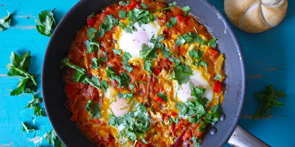 Shakshuka met ei en ciabatta | Maaltijdbox recepten