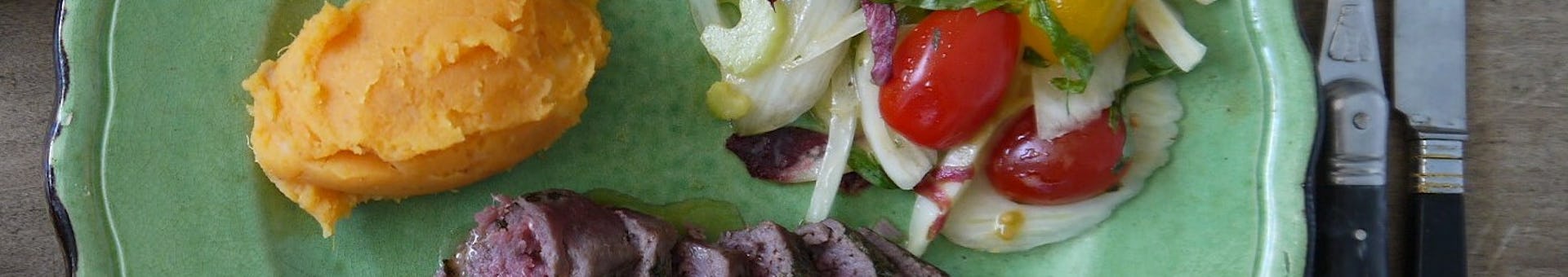 Duitse biefstuk chimichuri bataat cherrytomaatjes | Maaltijdbox recepten